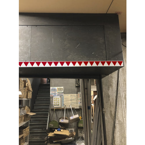 TRUSCO 【売切廃番】ギザギザクロステープ 50mm×25m 白赤 GZC-5025WR 1 巻