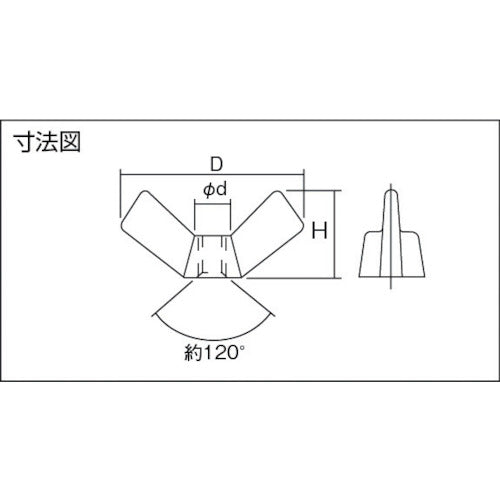 TRUSCO 圧造蝶ナット 2種 ユニクロ M10×1.5 28個入 B37-0010 1 PK