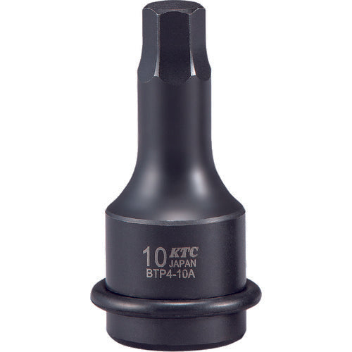 KTC 12.7 sq. Hexagonal Wrench for Impact Wrench, Diagonal Dimension 19 mm, Total Length 60 mm, BTP4-19AP, 1 pc