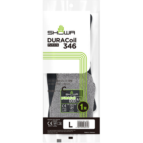 SHOWA Cut-Resistant Gloves No. 346 Duracoil 346 Gray L Size No. 346-L 1 Pair