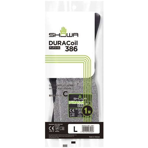 SHOWA Cut-Resistant Gloves No. 386 Duracoil 386 Large Size No. 386-L 1 Pair