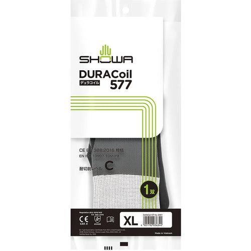 SHOWA Cut-Resistant Gloves No. 577 Duracoil 577 Gray XL Size No. 577-XL 1 Pair