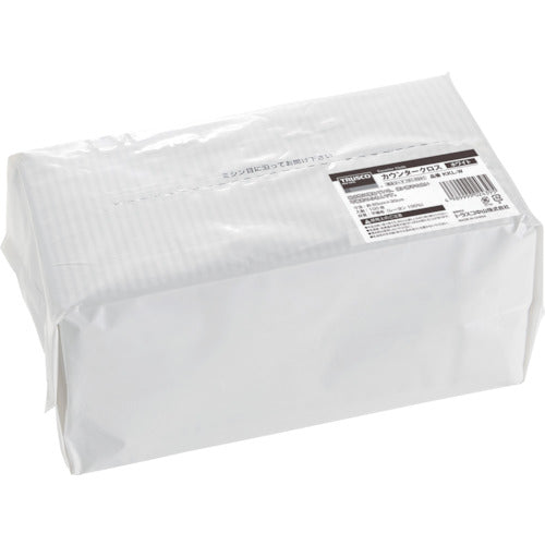 TRUSCO Counter Cloth 30x60cm White 100% Rayon 100 Sheets KKL-W 1 Bag