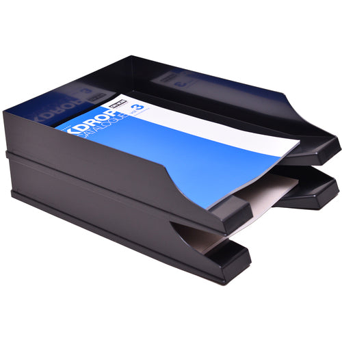 TRUSCO A4 Letter Tray W257XD350XH65 Black LTA4-BK 1 pc