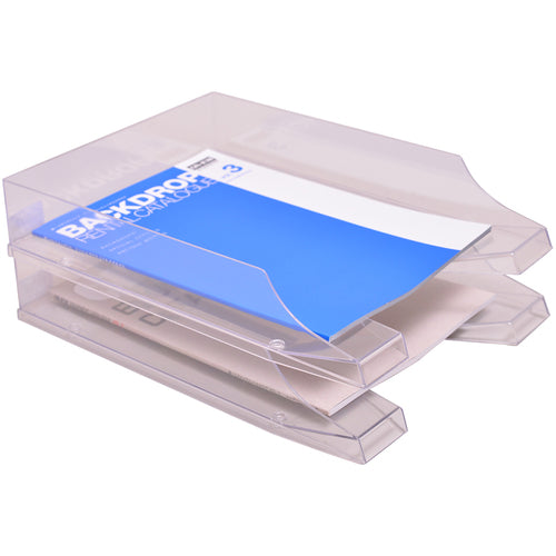 TRUSCO A4 Letter Tray W257XD350XH65 Transparent LTA4-TM 1 pc