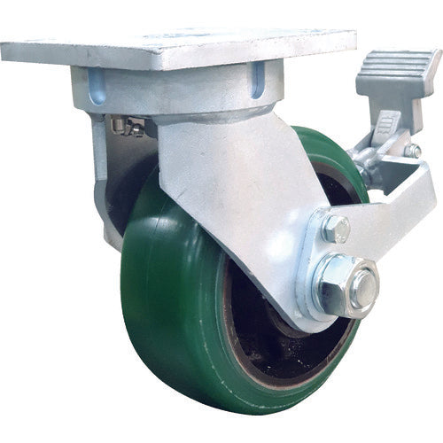 SAMSONG Forged type Heavy duty Heat resistant urethane caster with free stopper (fixed switching function PSL can be installed) 152 mm TP7360-01-PCI-WB-PSL 1 pc