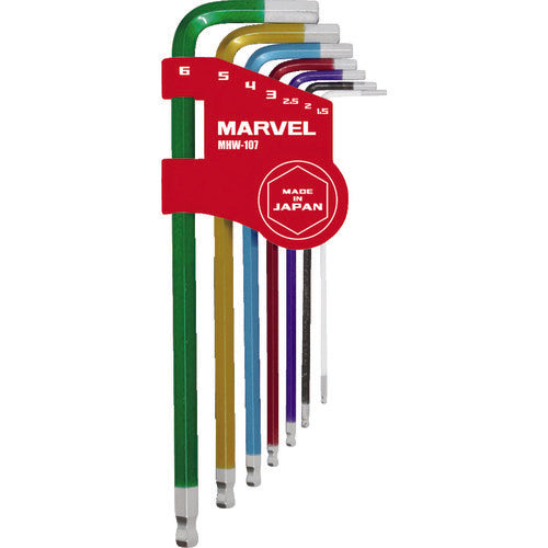 MARVEL セミロングボールポイント六角棒スパナセット7本組 MHW107 1 S