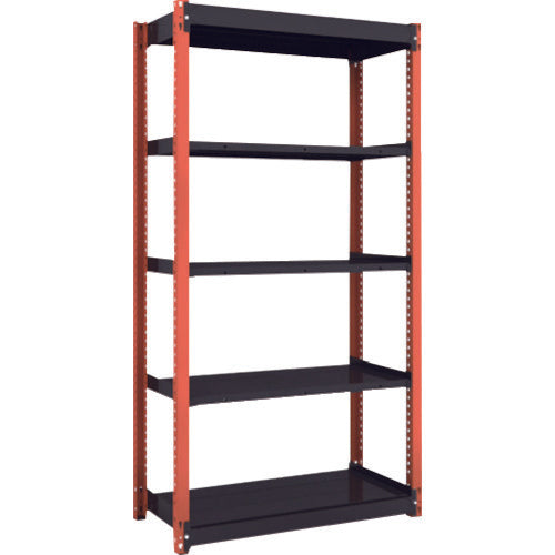 TRUSCO Lightweight Boltless Shelf TSUG Type Single Type 942X490XH1800 TSUG100-63S-5-BK 1 Unit
