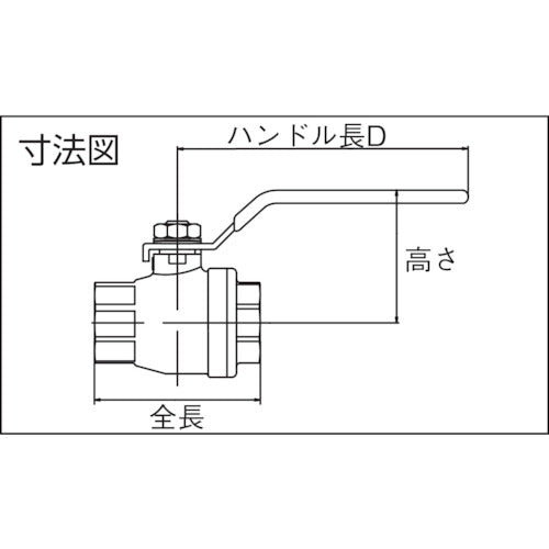 ハマイ ステンレス製禁油処理ボールバルブ(フルボア) 呼び径A10 TSS-30-10RC 1 個