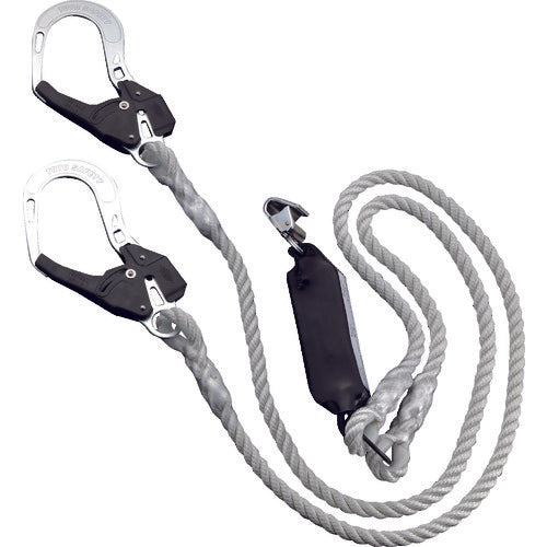 トーヨーセフティ フルハーネス型取替用ロープ式Wランヤード(タイプ1) NO.FGHD-88W 1 本