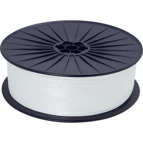 TRUSCO ドローン用パイロットロープ PP4mm 長さ500m ボビン巻き ホワイト D-ROPE4500-W 1 巻