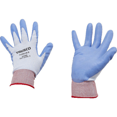 TRUSCO 耐切創手袋 18G ポリウレタンコーティング Sサイズ TCRG18-S 1 双