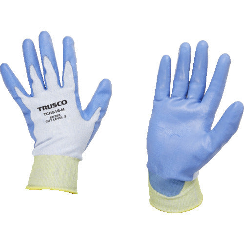 TRUSCO 耐切創手袋 18G ポリウレタンコーティング Mサイズ TCRG18-M 1 双