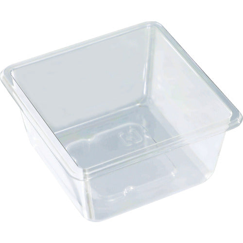 TRUSCO 【매진 폐번】 PET제 초내한 소형 용기 97.5X97.5X35mm 투명 100장 PETY-975975 1봉지