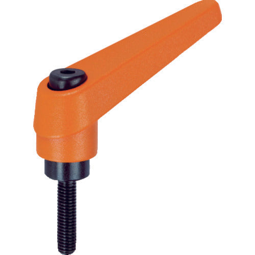 TRUSCO Clamp Lever Orange Male Thread M5 Thread Length 40 TCMR5-40 1 pc