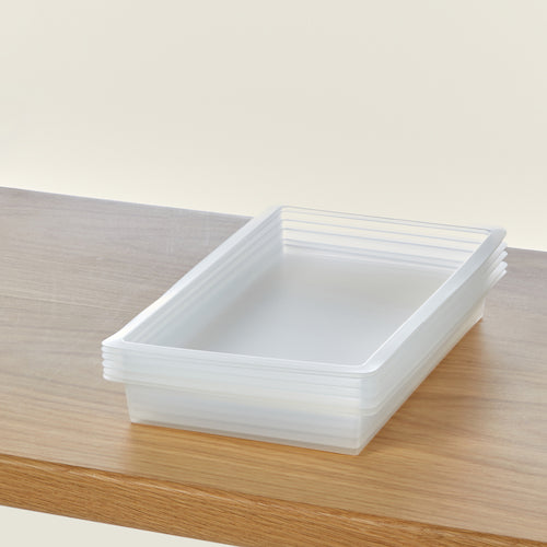 TRUSCO PP tray, flat, 1 square, 238X140X30, PPTFS-238X140X30, 1 bag