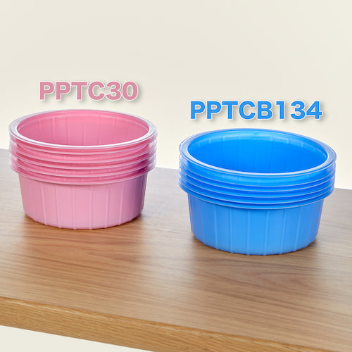 TRUSCO 【매진 폐번】PP 트레이 둥근 파랑 1 매스 내 치수 상면 150 파이 밑면 134 파이 PPTCB-134 1 봉지