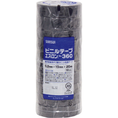 Sekisui Eslon Tape #360 19x20 Black V360K2N 1 roll