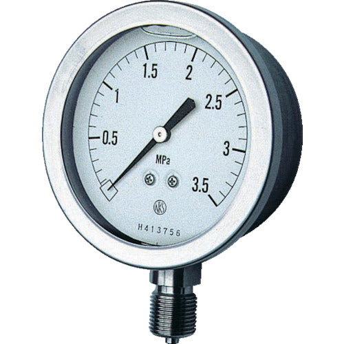 Nagano Glycerin-filled pressure gauge, A-frame vertical type, Φ75, minimum scale 0.010, GV51-133-0.3MP, 1 unit