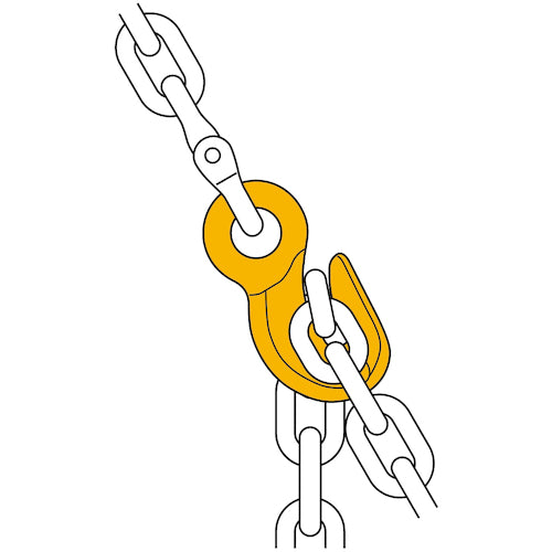 KITO 체인 링 카나그 부재(아이 타입) 글러브 후크 HGG 기본 사용 하중 1.5t/2.0t HGG08 1개