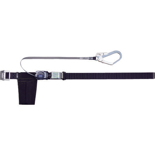 TRUSCO Retractable Body Belt Fall Protection Device Width 50mm x Length 1200mm Black GR-590A-BK 1 Piece