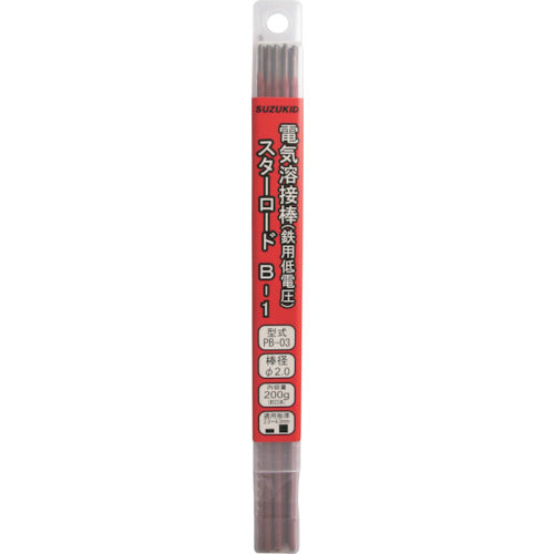 SUZUKID Welding Rod Star Road B-1 for Low Voltage Mild Steel 2.0φ x 200g PB-03 1 Box