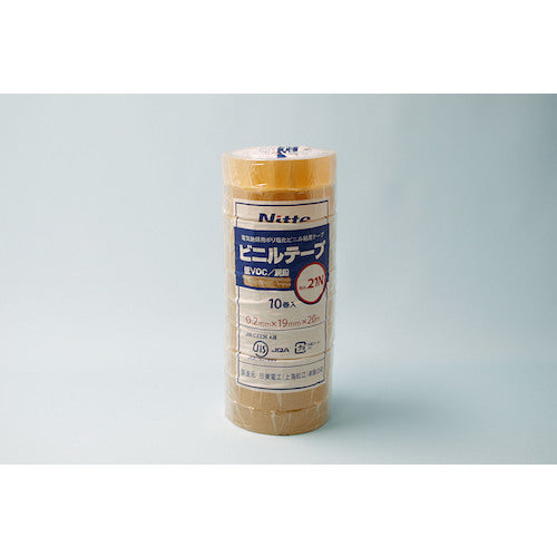 닛토덴코 BM 탈연 타입 비닐 테이프 No. 21N 0.2mm×19mm×20m 투명 10권들이【단위:PK】 21N-20TM 1 PK