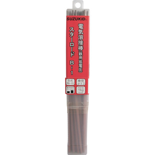 SUZUKID 용접봉 스타로드 B-1 저전압 연강용 3.2φ×1kg PB-15 1상자
