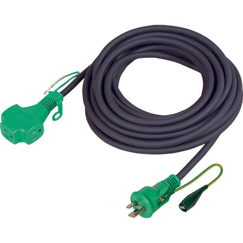 NICHIDO Repair Pokkin Extension Cord with Earth 10m Black PPT-10E-RE-B 1 piece