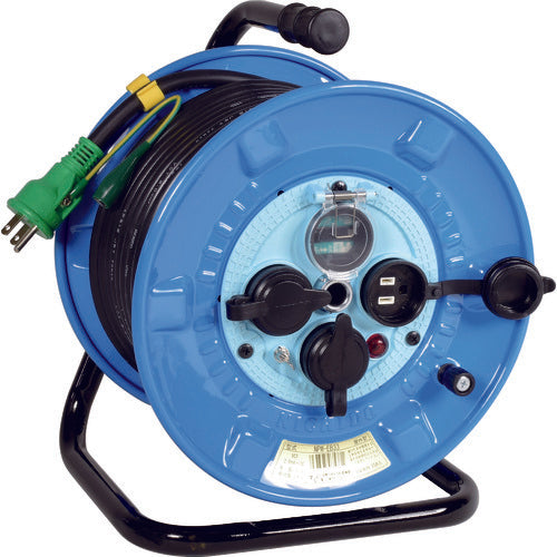 NICHIDO 전공 드럼 옥외형 리페어 포킨 드럼 누전 보호 전용 차단기 부착 30m NPW-EB33RE 1대