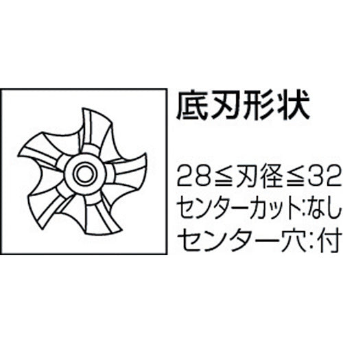 三菱K 5枚刃バイオレット ハイススクエアエンドミルロング刃長(L)32mm VALRD3200 1 本