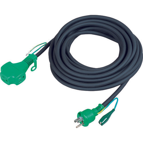 NICHIDO Triple Pokkin Extension Cord with Earth 10m VCT1.25 x 3 Black PPTVS-10E-BK 1 Piece