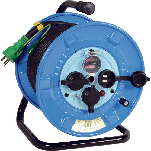 NICHIDO 전공 드럼 옥외형 리페어 포킨 드럼 과부하 누전 보호 겸용 차단기 부착 30m NPW-EK33RE 1대