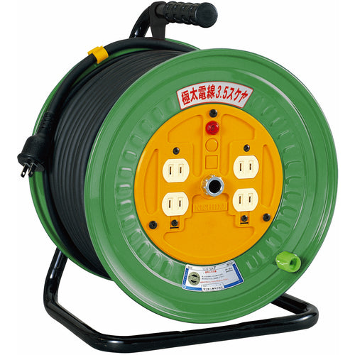 NICHIDO 電工ドラム 標準型100Vドラム 2芯 極太電線仕様 50m NDN-504F 1 台