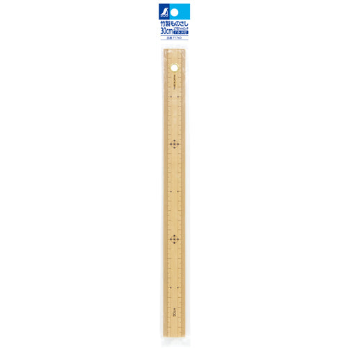 シンワ 竹製ものさし 30cm 上下段1mmピッチ ハトメ付 71760 1 本
