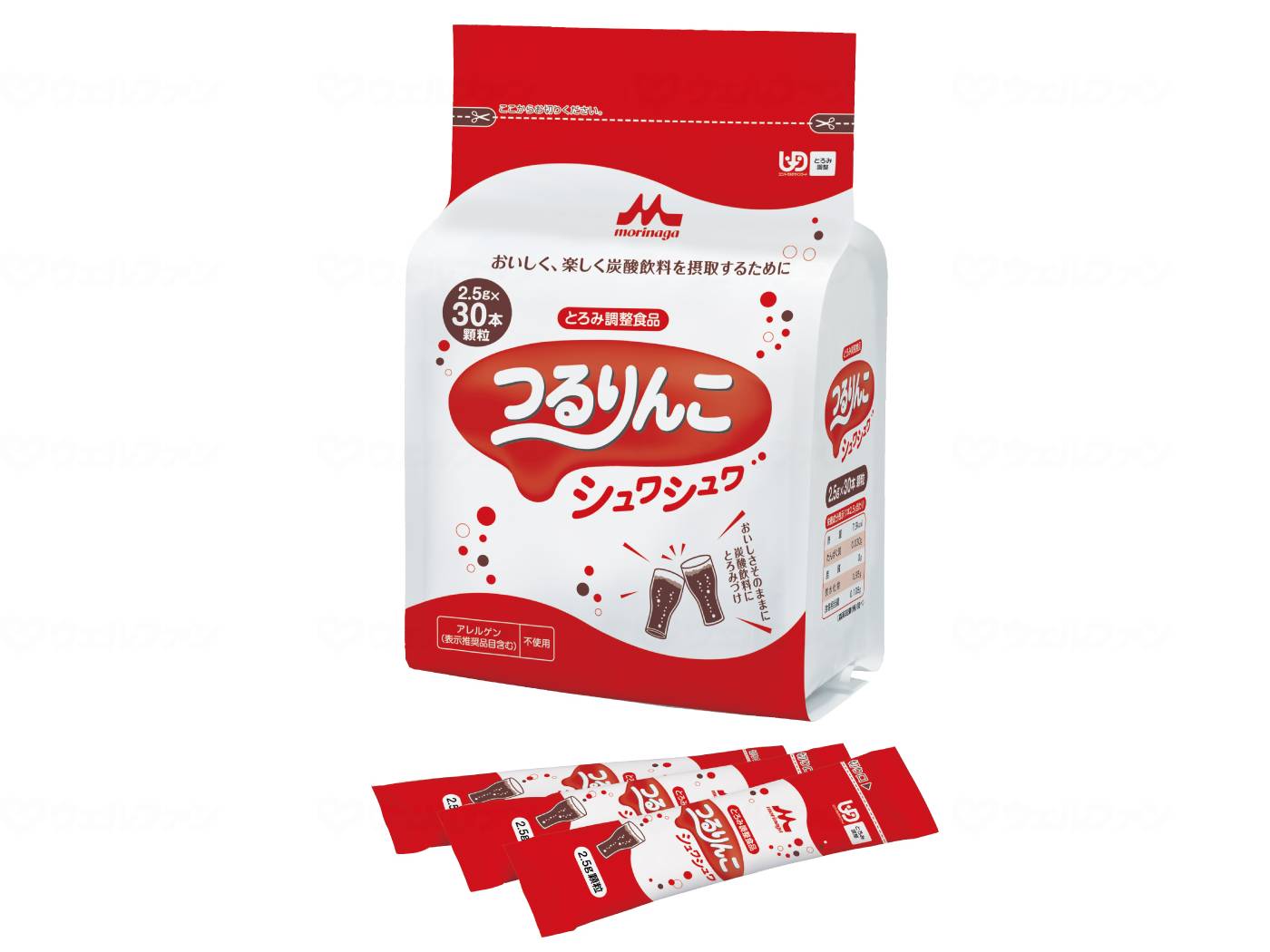 森永乳業クリニコつるりんこシュワシュワ ケース 2.5gX30本