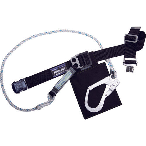 TSUYORON 胴ベルト型墜落制止用器具 セフライト 軽量ワンタッチ型 黒 Mサイズ TB-SAF-OT593-BLK-M-BP 1 本
