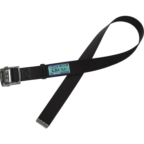 TSUYORON Waist belt only Steel slide buckle Black L size Width 50mm x Length 1400mm TUB-L90N-BLK-L-BP 1 piece