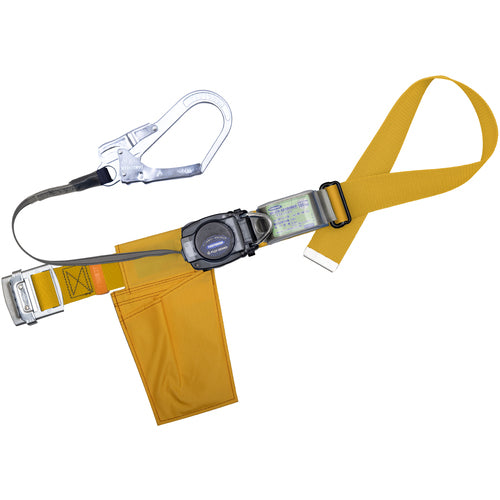 TSUYORON 胴ベルト型墜落制止用器具(巻取タイプ) リトラ 黄 Mサイズ:1200MM TB-RN-590-Y-M-BP 1 本