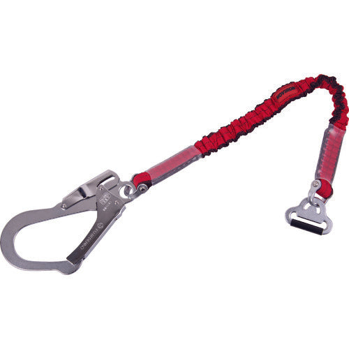 TSUYORON 胴ベルト型墜落制止用器具用補助ロープ 伸縮式ノビロン(RE)連結環FL−51・フックFS−93−1 D環止めなし TBL-AT-NV5931-RE-N-BP 1 本