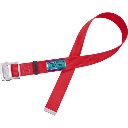 TSUYORON 胴ベルトのみ スチールスライドバックル 赤 Mサイズ 幅50MM×長さ1200MM TUB-L90N-R-M-BP 1 本
