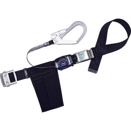 TSUYORON Body Belt Type Fall Arrest Device (Retractable Type) Retra Black L Size: 1400mm TB-RL-593-BLK-L-BP 1 Piece