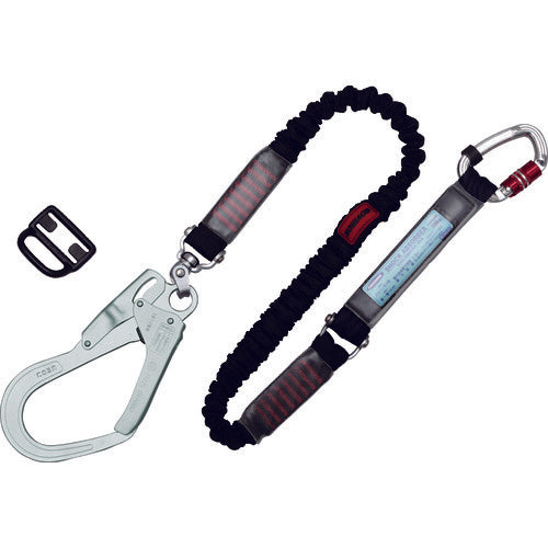 TSUYORON Full Harness Lanyard Single Lanyard Retractable Nobiron (Black) THL-NV93SV-21KS-BK-R23-BP 1 piece
