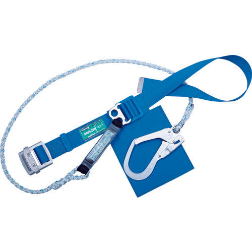 TSUYORON 몸통 벨트형 추락 제지용 기구(로프 타입) 경량 타입 8개 치는 로프 청색 M 사이즈:길이 1200MM