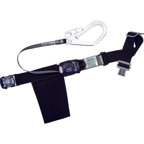 TSUYORON Body Belt Type Fall Arrest Device (Retractable Type) Retra Black M Size: 1200mm TB-RL-OT593-BLK-M-BP 1 Piece