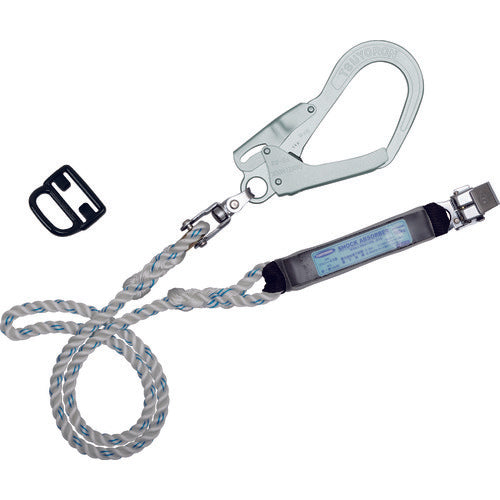 TSUYORON 풀 하네스용 랜야드 싱글 런야드 로프식 THL-93SV-311-R23-BP 1개