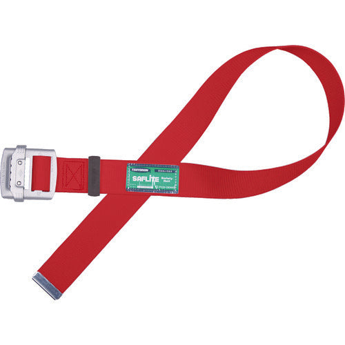 TSUYORON 胴ベルトのみ アルミスライドバックル 赤 Mサイズ 幅50MM×長さ1200MM TUB-NS5N-R-M-BP 1 本