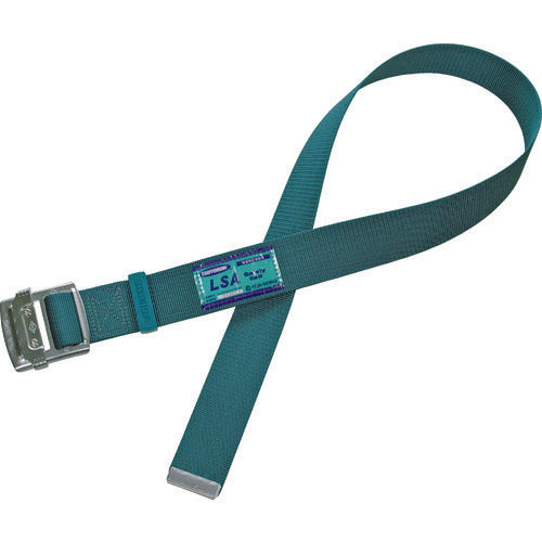TSUYORON 몸통 벨트만 스틸 슬라이드 버클 청록 M 사이즈 폭 50MM×길이 1200MM TUB-L90N-BG-M-BP 1개