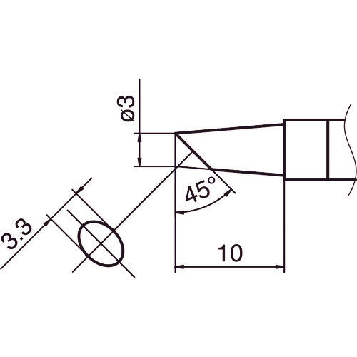 白光 こて先 3BC型 T36-BC3 1 本