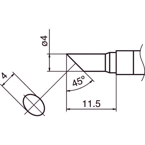 Hakko soldering tip 4C type T36-C4 1 piece